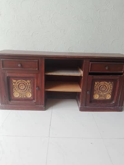 urgent sale sheesham wood tv console