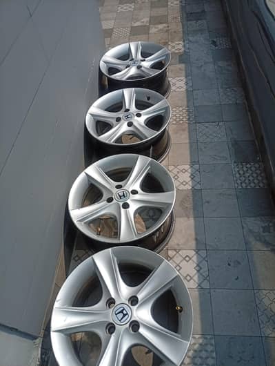 Imported Alloy Rims 15" inches 4 Nuts PCD-100 for Honda City, Toyota