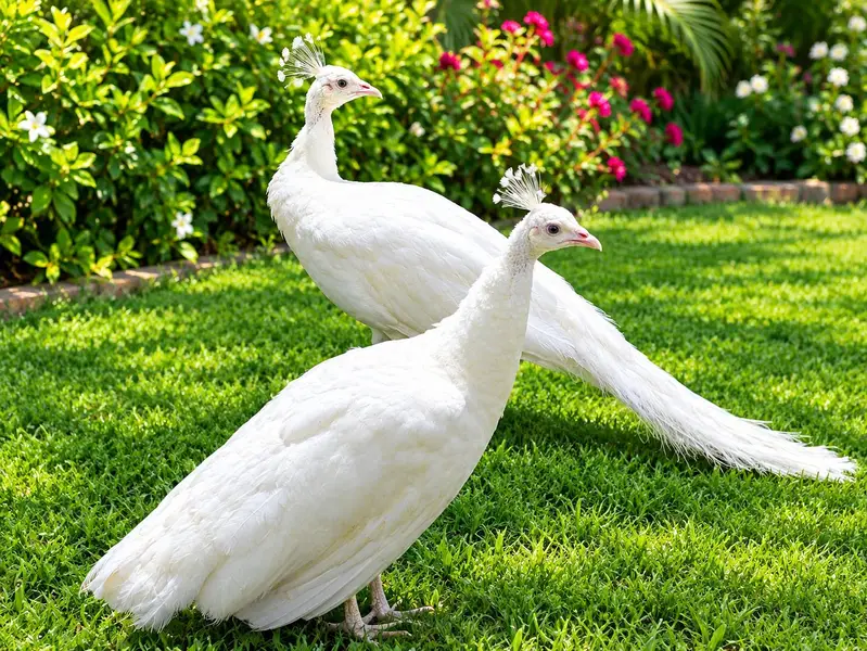 | PEACOCK ALBINO BLACK EYES PAPER WHITE BREEDER PAIR | — photo 2