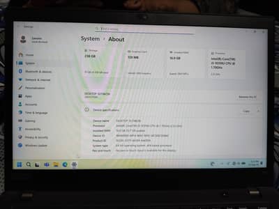 Lenovo think pad core it 10th gen