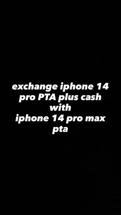 Apple iPhone 14 Pro wants to exchange