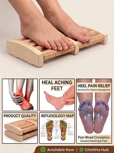  Premium Wooden Foot Massager – Instant Pain & Stress Relief 