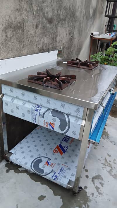 Biryani Counter, chairs, tables, pateela etc