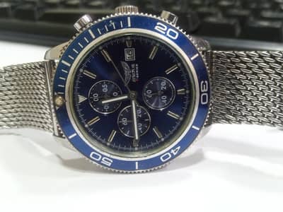 Aviator crongraph watch F- Serious with blue dial