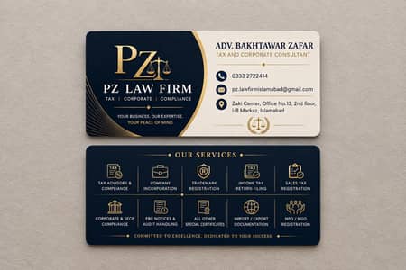 Tax & Corporate Lawyer | PZ Law Firm | I-8 Markaz Islamabad