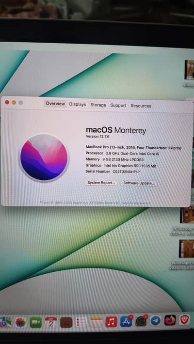 Macbook Pro 13 inch 2016 512GB