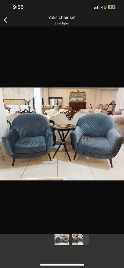 Luxury Chair Single Seater Premium Fabric Chair Custom Color Availabl