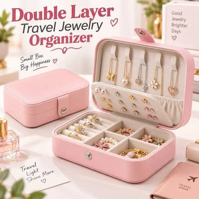 Double Layer Travel Jewellery Organizer