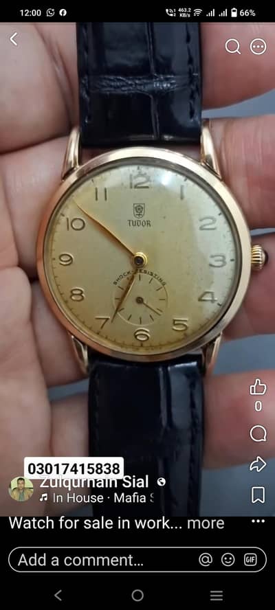10 karit gold watch for sale