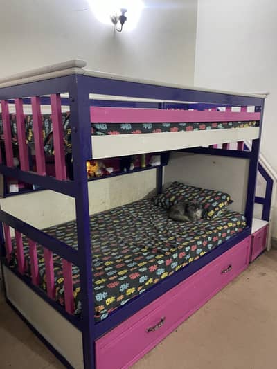 3 in 1 Premium Wooden Bunk Bed with Storage | For Adults and Kids
