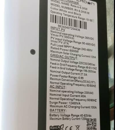Crown Relovo Seris 6.2KW ongrid Hybrid New