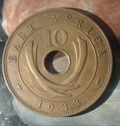 Antique British East Africa 10 Cents 1933-92 years old