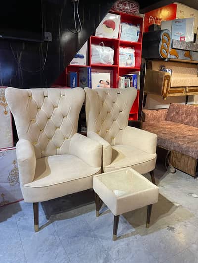 Luxury Chair Single Seater Premium Fabric Chair Custom Color Availabl