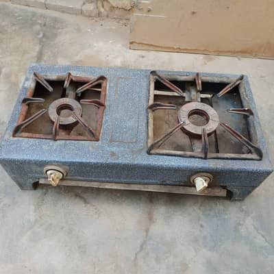 Heavy Duty Double Choola Natural Gas Stove – Good Condition