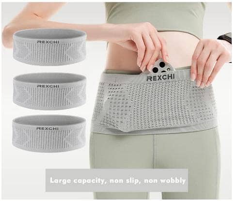 Sports Fanny Pack Large Capacity Outdoor Running Cycling Waist Bag Breathable Anti-Slip Lightweight R5702