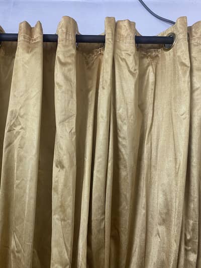 4 panel golden curtains