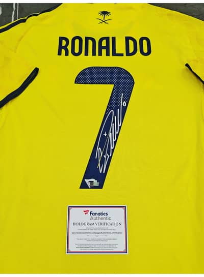 Al Nassr Ronaldo Signed Jersey Fanatics Hologram Card