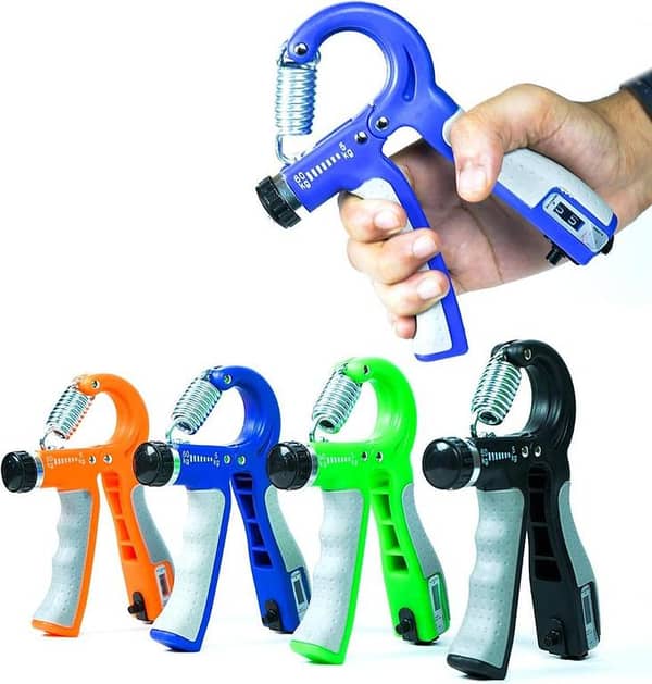 Hand Gripper 5–60KG Adjustable Resistance with Automatic Counter | Hand Grip Strengthener & Forearm Exerciser | Non-Slip Ergonomic Handle | Finger, Wrist & Hand Strength Training Equipment | Portable Home Gym Fitness Exercise Tool for Men & Women