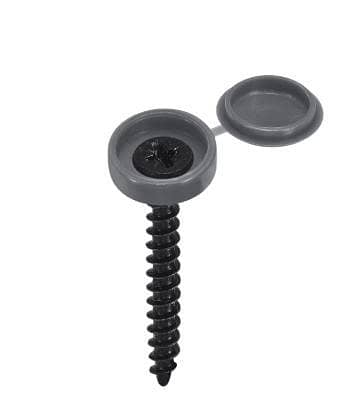 Unique Bargains 100Pack 5mm Hinged Screw Cover Caps Plastic Fold Screw Snap Covers, Dark Gray R5696