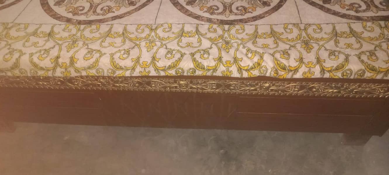 bed with side table 0