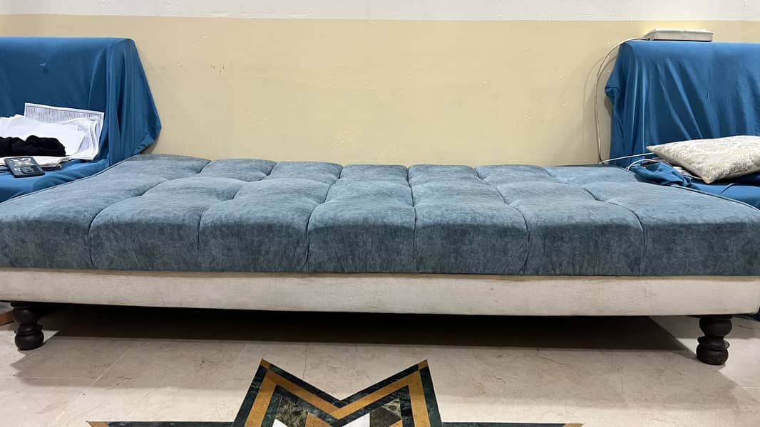 Sofa Cum Bed + 2 Single Sofas | Complete Set | Good Condition 2