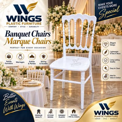 Stylish Plastic Chairs | Wedding & Event Use