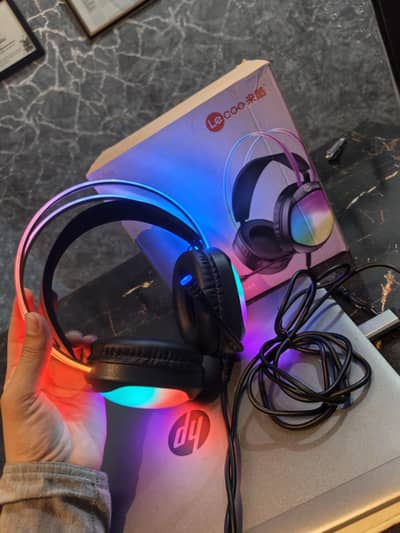Gaming headphones leeco company. Just slightly used