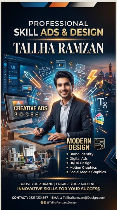 Professional Graphic Design & Digital Ads Services - TALLHA RAMZAN
