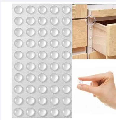 100 Pcs Self Adhesive Silicone Door Stopper Buffer Cabinet Bumpers Furniture Cushion Pads R5704