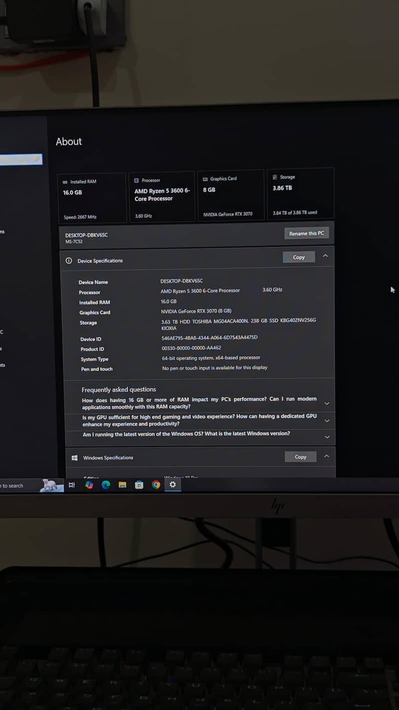 FULL Gaming pc Setup Rtx 3070 4