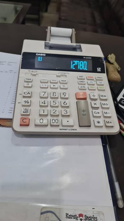 Casio FR-2650RC Printing Calculator | Like New | Complete Box & Manual