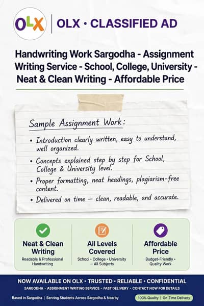 Handwriting work sargosho-Assignment writing serice.