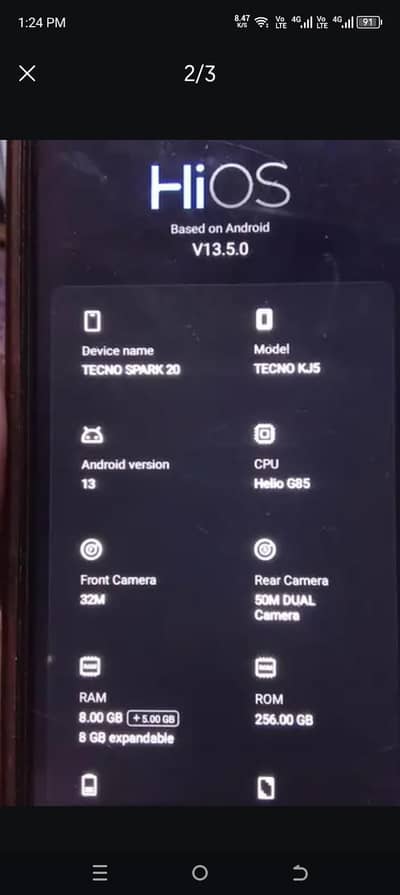 spark 20 8 gb ram 256 rom 10/10 condition