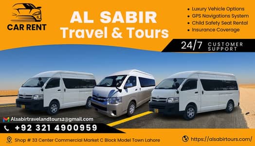 Toyota Hiace Grand Cabin for Rent With Driver | Weddings Events Tours