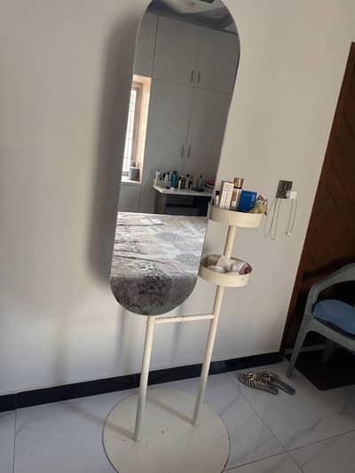 Stylish Full-Length Mirror + 2-Tier Organizer