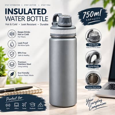 Premium Water Bottle – Leak Proof | Hot & Cold