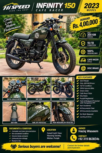 Hi Speed Infinity 150 2023 Model — Low Mileage | 10/10 Genuine