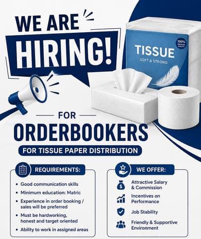 Need orderbooker in Peshawar