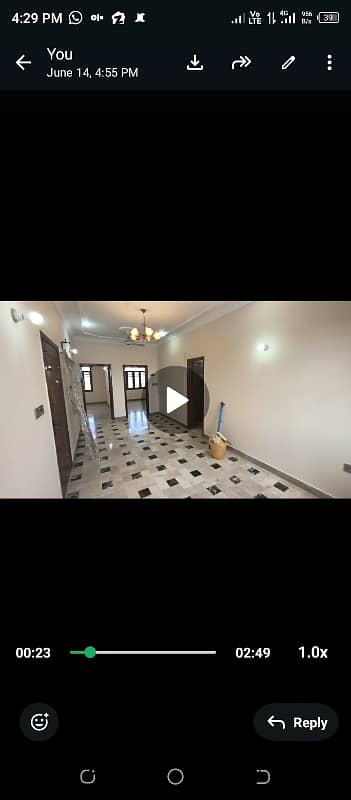 2 Bed Lounge no drawing room flat 1st floor after mezzanine floor in DHA phase 2 Defance A market near E tone restaurant 0322.5996882