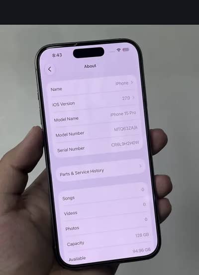 Apple iPhone 15 Pro 03/03/69/36/925