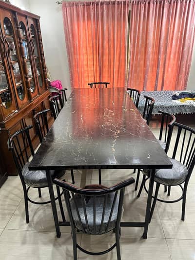 DINING TABLE & CHAIR SET - 2 TABLES - 10 CHAIRS