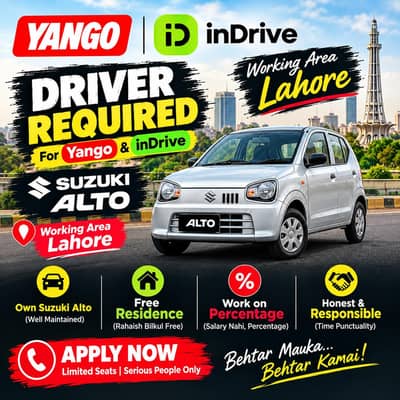 Driver Required for indrive / Yango