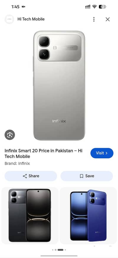 Infinix Smart 20 4/64 with complete box 2 month use only