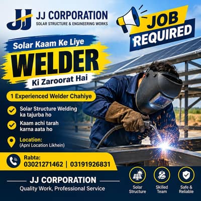 Welder Ki Zaroorat Hai | Solar Structure Work | Karachi