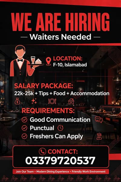 hiring waiters