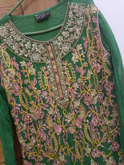Selling this New Salma dabka work dress size medium. in 6500