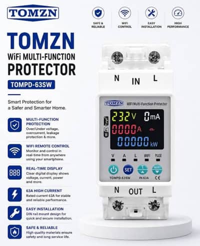 Tomzn Smart WiFi Breaker 63A 10in1