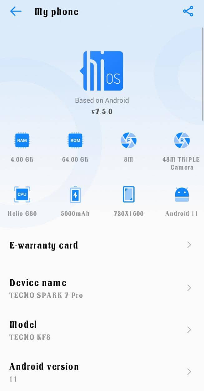 tecno spark 7pro 6
