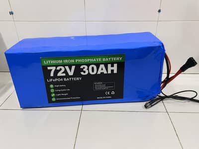 48 Volt 30 amp iron phosphate battery with 1 year warranty