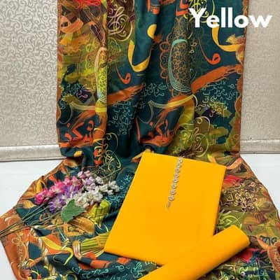 3 pcs silk cotton unstitced for women